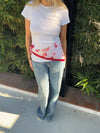 Floral scarf – Red/pink