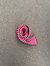 Suba scarf with stripes – Red/blue
