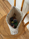 Honey toiletry bag with checks - Beige/green