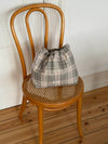 Honey toiletry bag with checks - Beige/green