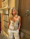 Eléonore top – White/beige