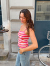 Palina top - Light Pink/Orange/White