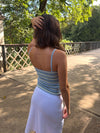Wova top - Blue/Green/White