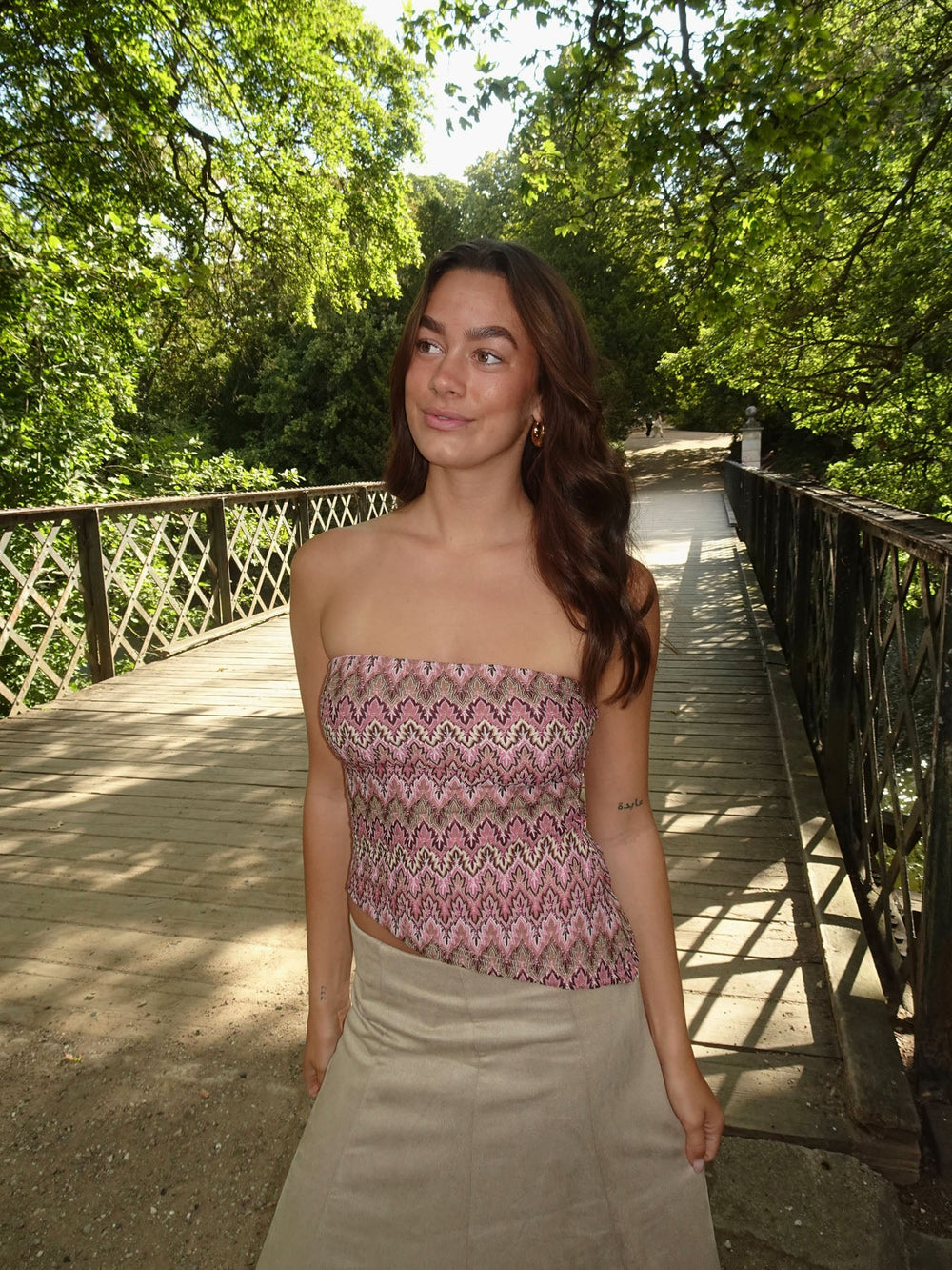 Vanya top - Pink/Brown