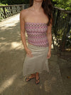 Vanya top - Pink/Brown