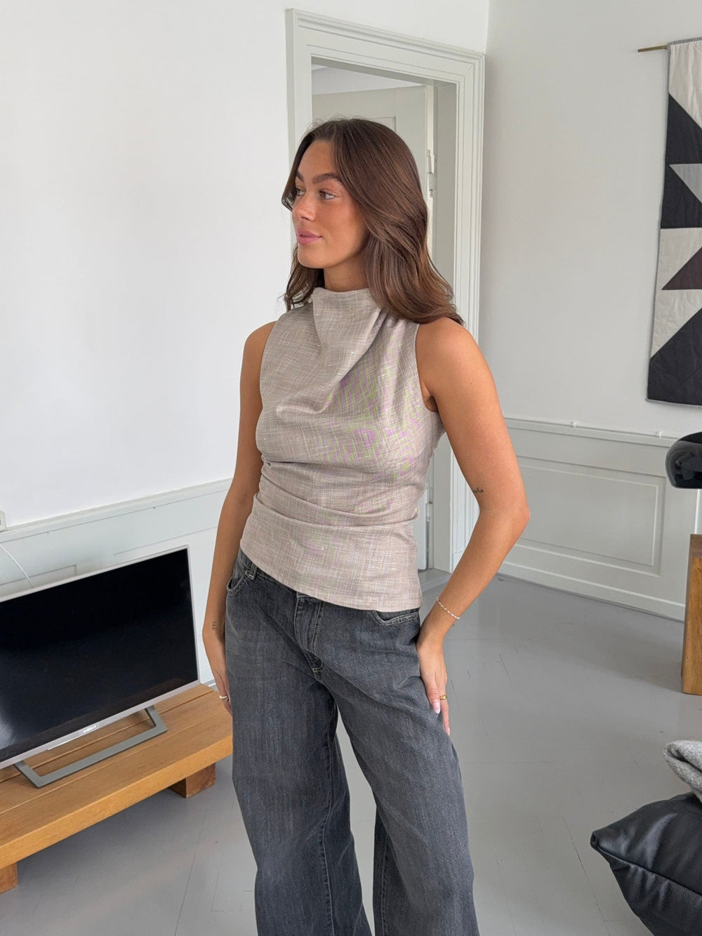 Louise top - Taupe