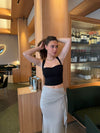 Lullia open back top - Black