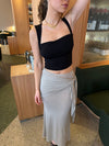 Lullia open back top - Black