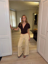 Amelia v-neck top - Brown