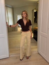 Amelia v-neck top - Brown