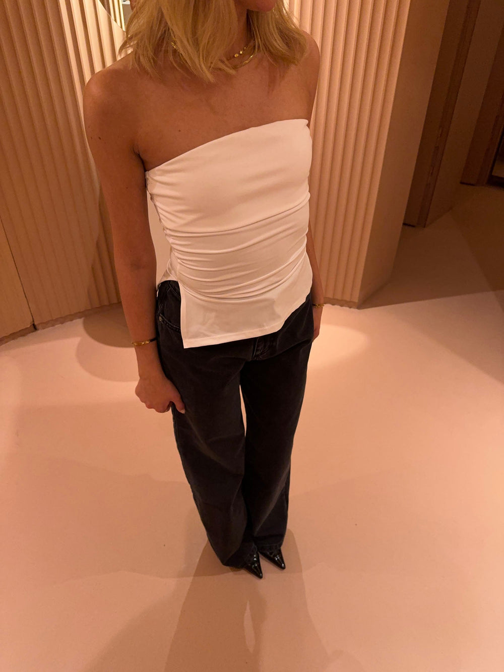 Naia bandeau top - White