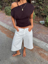 Islabella fitted top – Brown