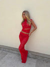 Marisole top in lace - Red