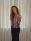 Bellaline glitter top with open back - Multicolored