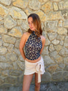 Zira top with floral pattern - Blue