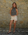 Zira top with floral pattern - Blue