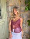 Tiago top with pattern – Purple