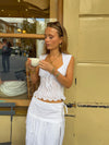 Malin Tomkins top with embroidery - White