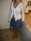 Floria top with lace - Hvid