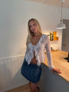 Floria top with lace - Hvid