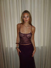 Nadja top with lace - Purple