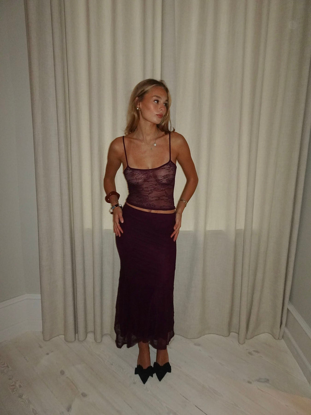 Nadja asymmetric skirt – Purple