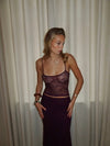 Nadja top with lace - Purple