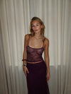 Nadja top with lace - Purple