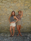 Zira top with animal print - Brown/beige