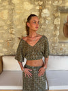 Skylia top with glitter – Green