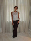 Silja top with glitter - White