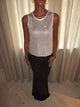 Silja top with glitter - White