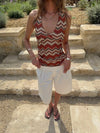 Zigga top with pattern - Orange/beige