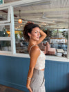 Elvira top with sequins - Beige
