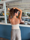 Elvira top with sequins - Beige