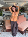 Lumi top with sequins - Orange