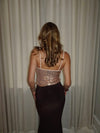 Tine top with sequins - Rosa/gold