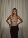 Tine top with sequins - Rosa/gold