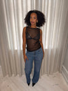 Isobel top with sequins - Black