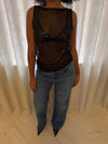 Isobel top with sequins - Black