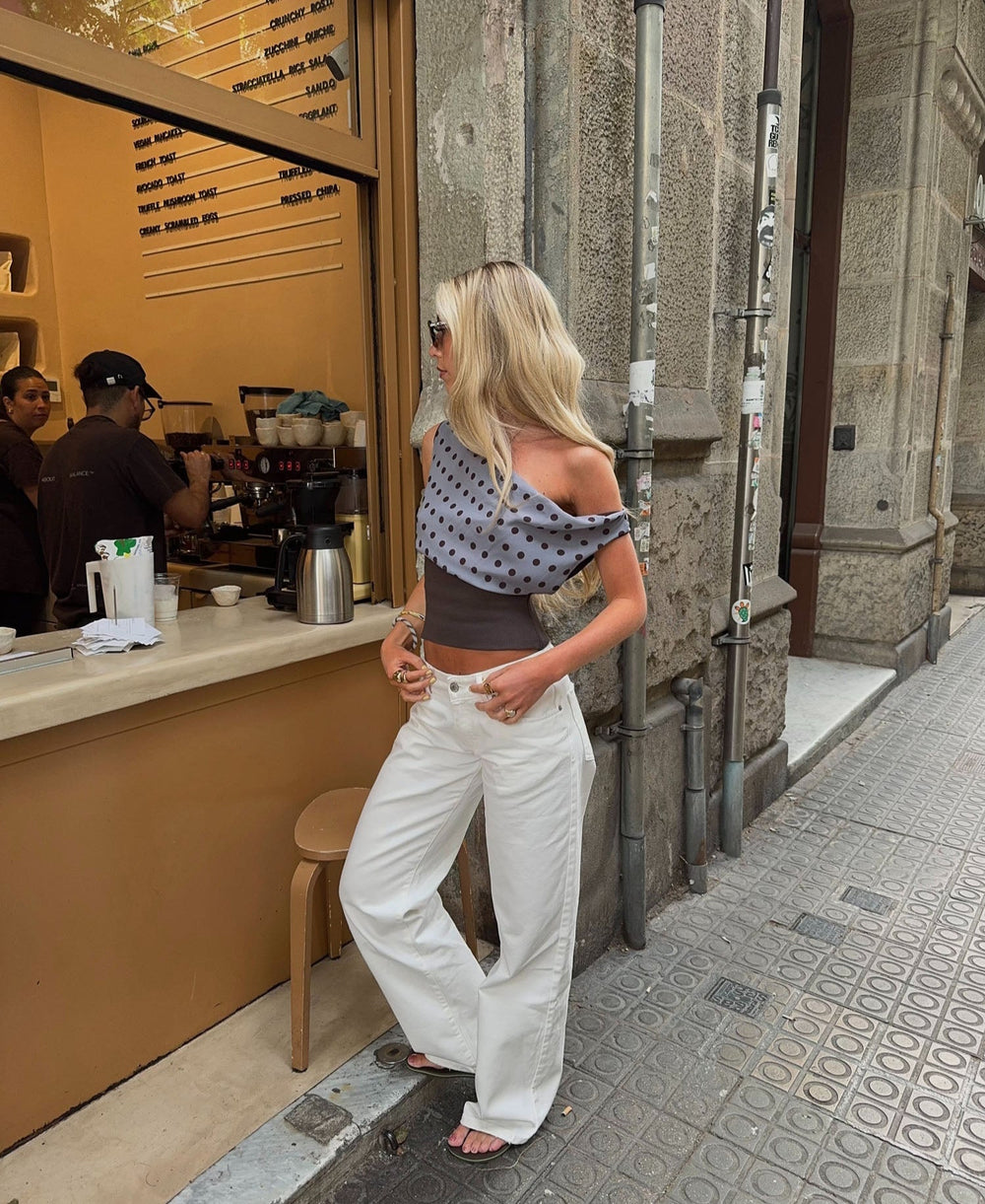 Tuva low waisted jeans - White