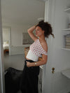 Kimmie polka dotted top - White/red