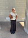 Seline top with polka dots - White/brown