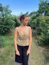 Kamela top with bows - Beige/brown