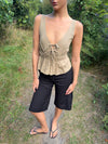 Kamela top with bows - Beige/brown