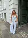 Oline top with stripes - Light blue/white