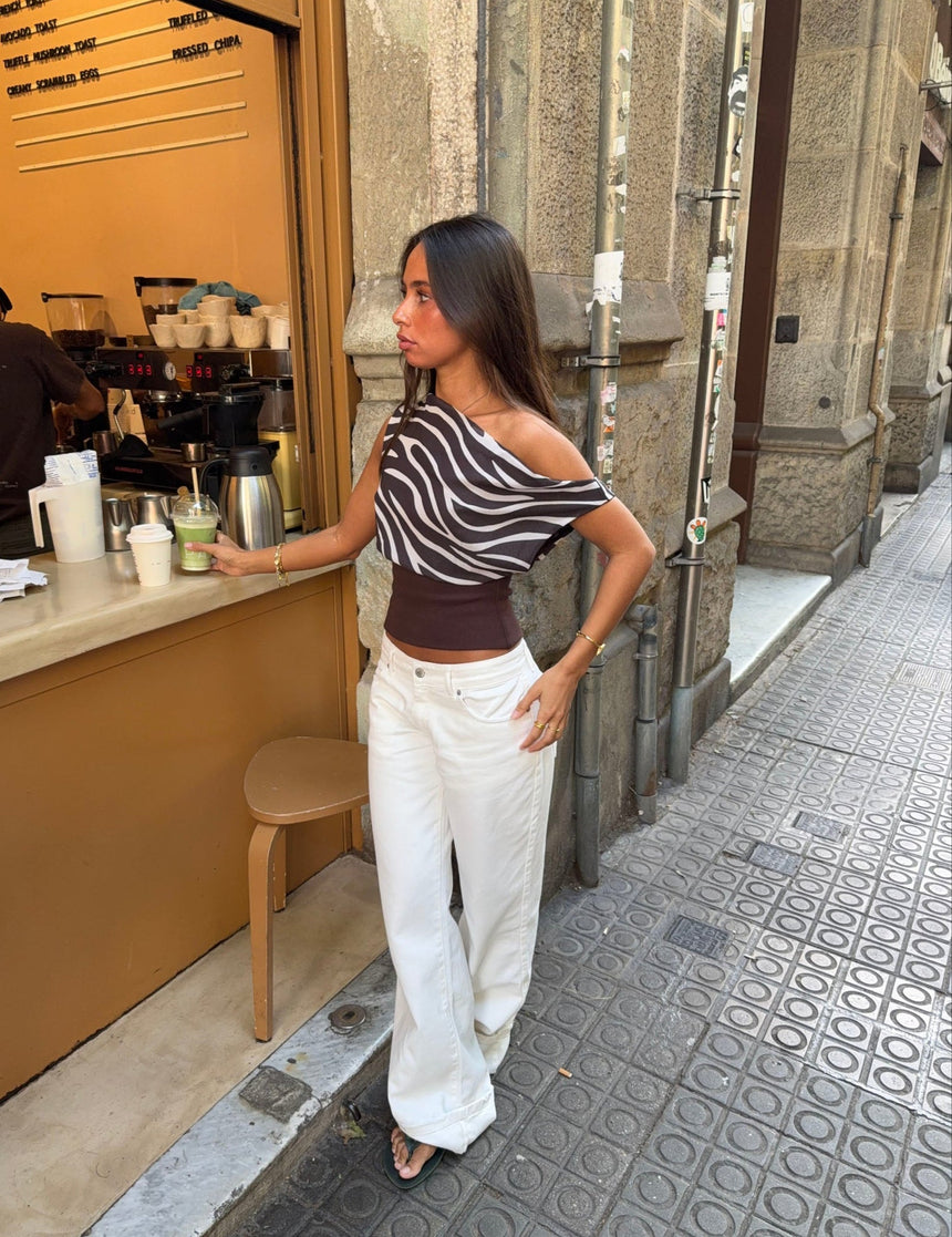 Tuva low waisted jeans - White
