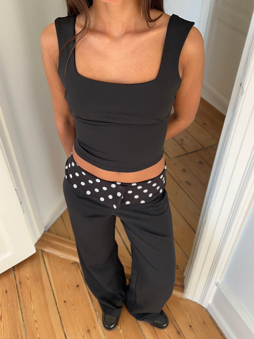 Isolda top with open back - Black