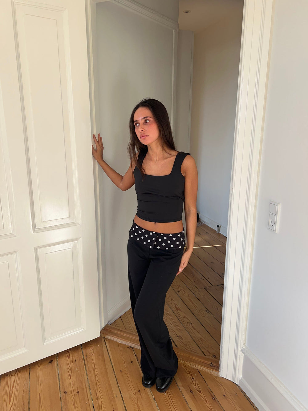 Isolda top with open back - Black