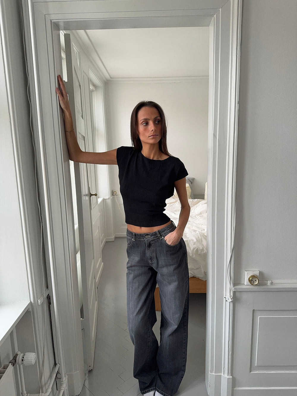Lilu form fitting top - Black